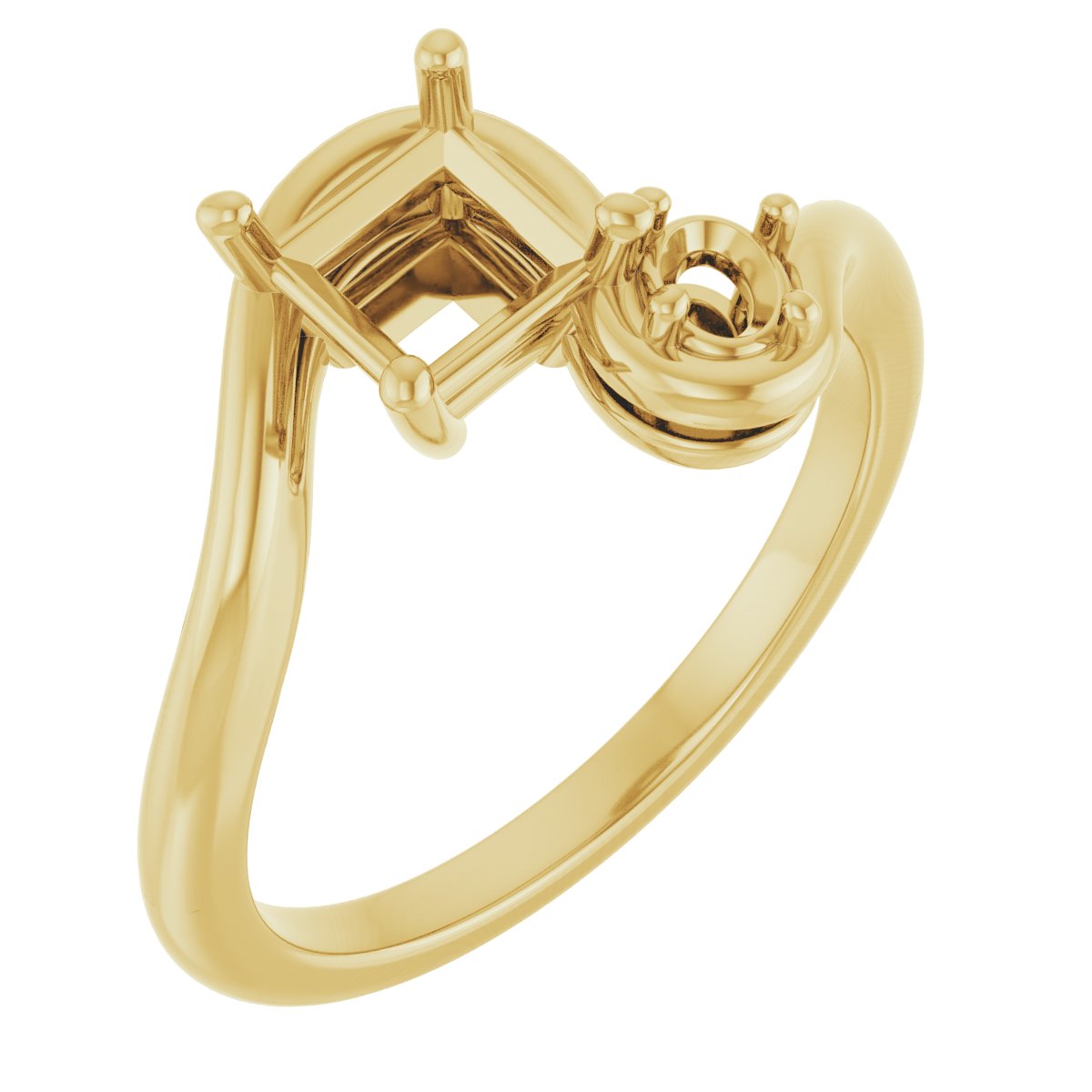 Two-Stone Bypass Engagement Ring