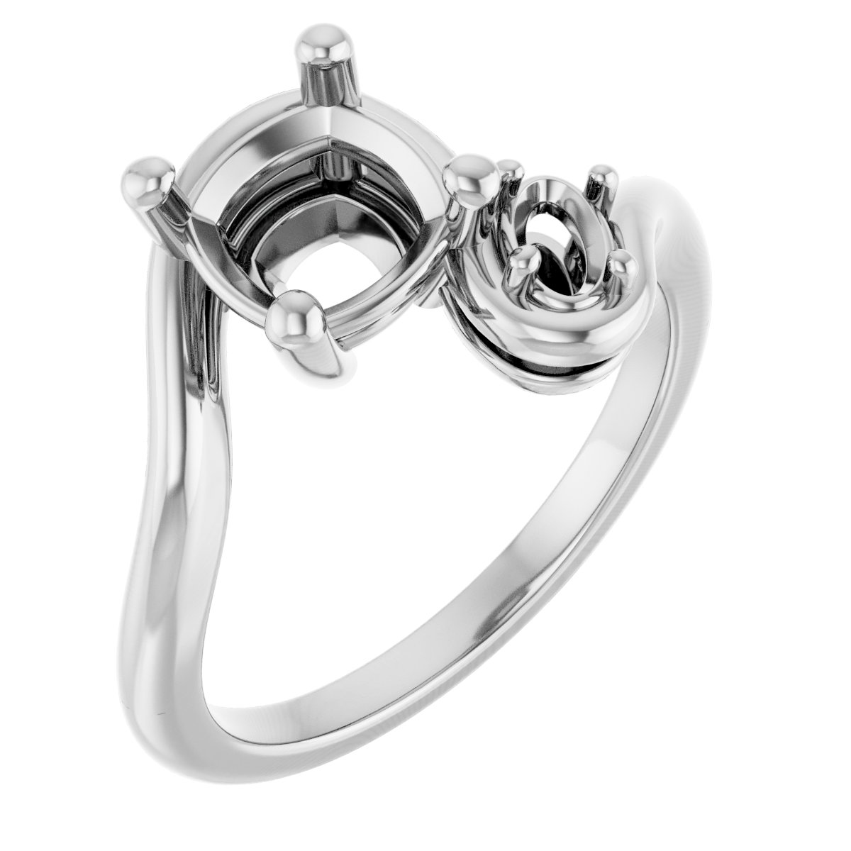 Two-Stone Bypass Engagement Ring
