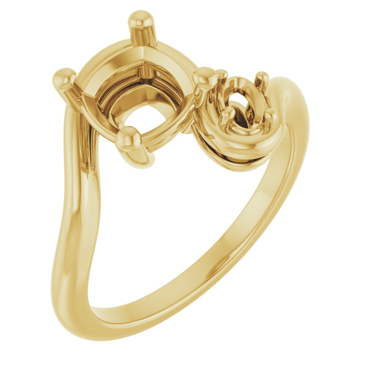 Two-Stone Bypass Engagement Ring