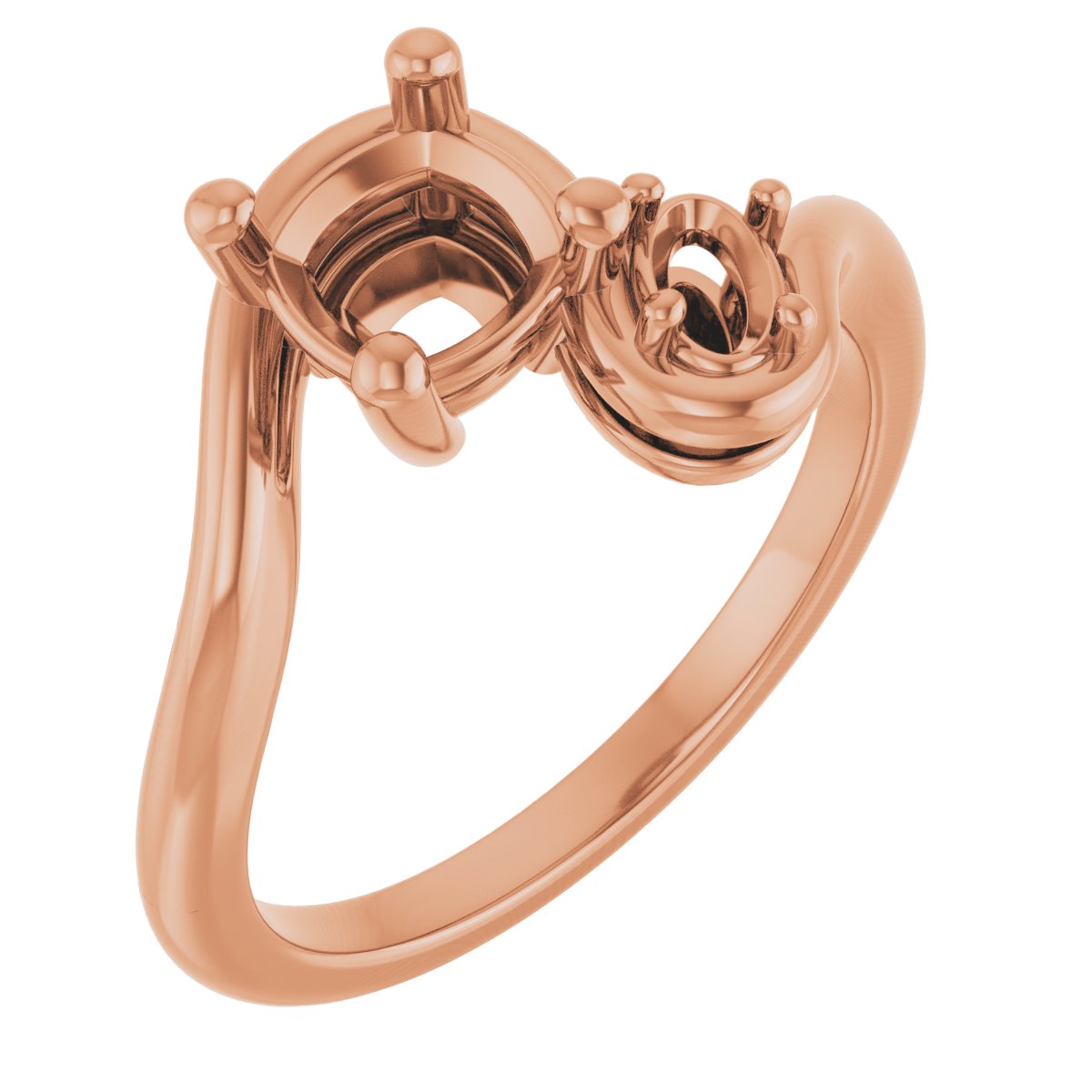 Two-Stone Bypass Engagement Ring