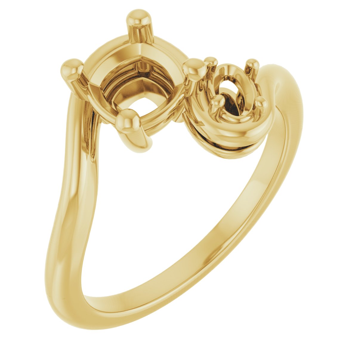 Two-Stone Bypass Engagement Ring