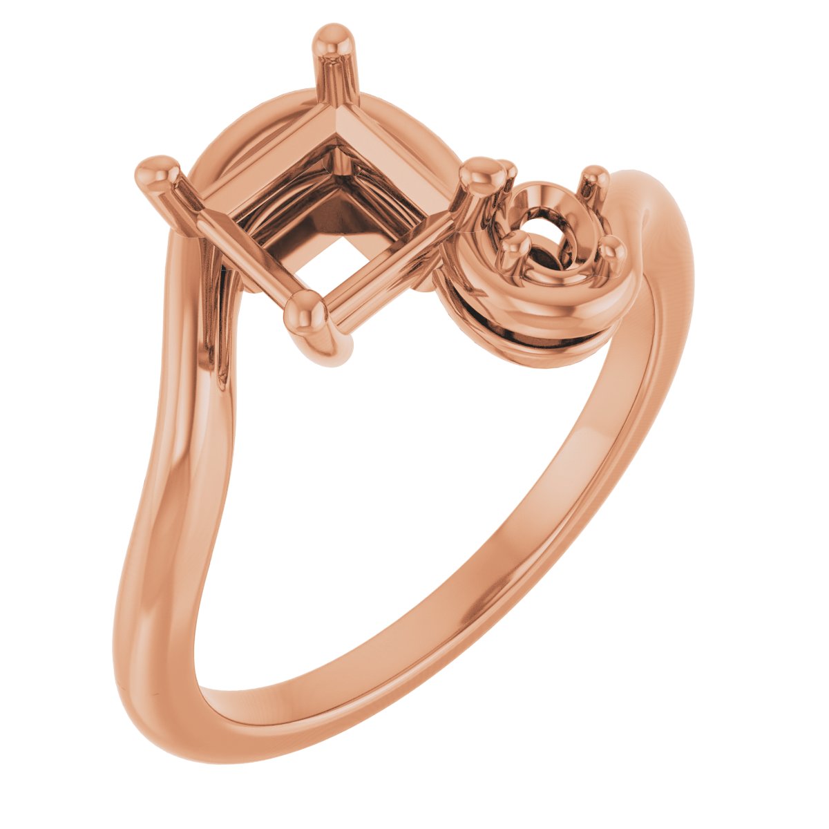 Two-Stone Bypass Engagement Ring