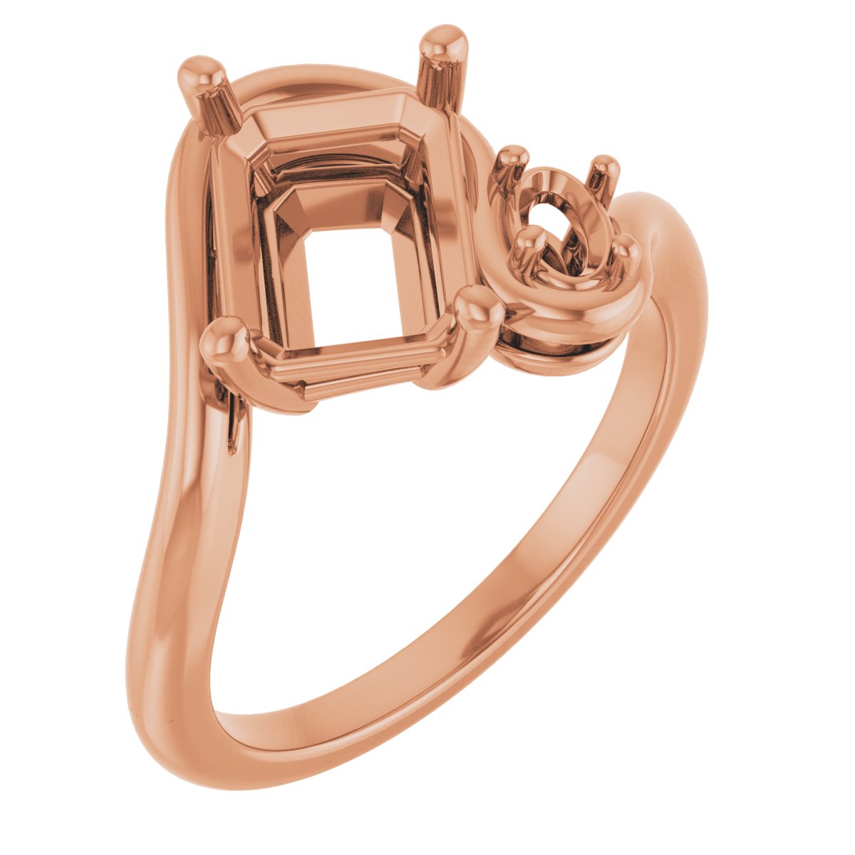 Two-Stone Bypass Engagement Ring