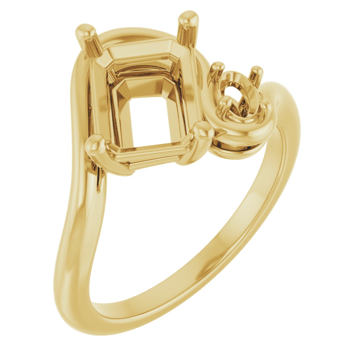 Two-Stone Bypass Engagement Ring