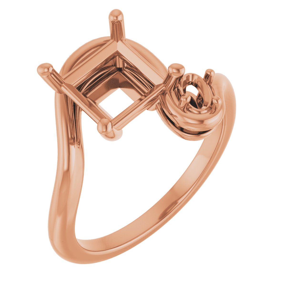 Two-Stone Bypass Engagement Ring