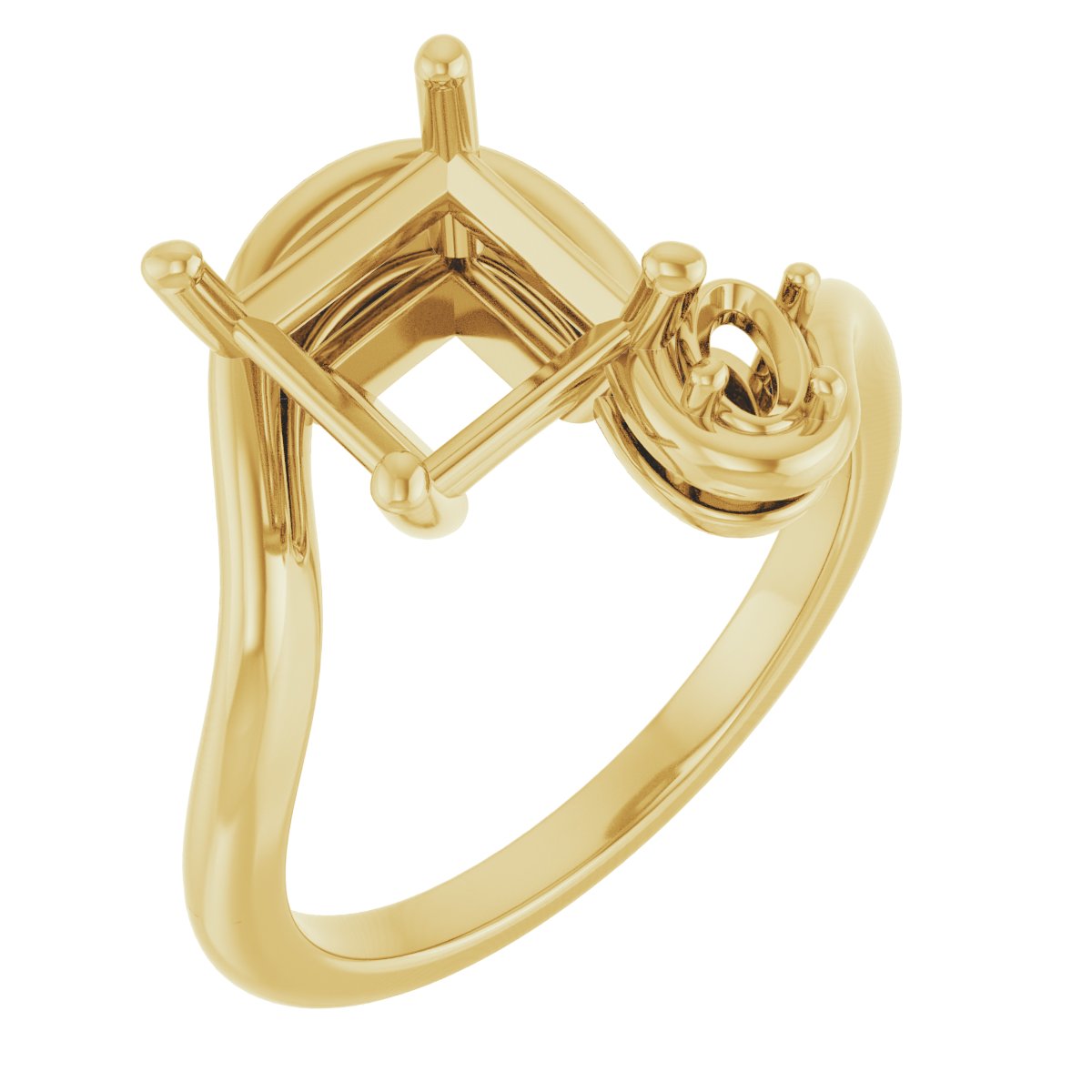 Two-Stone Bypass Engagement Ring
