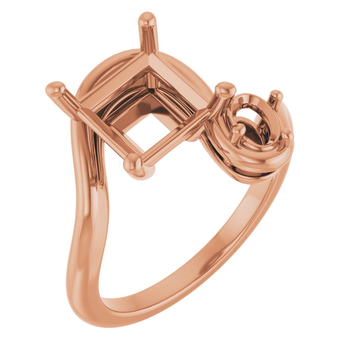 Two-Stone Bypass Engagement Ring