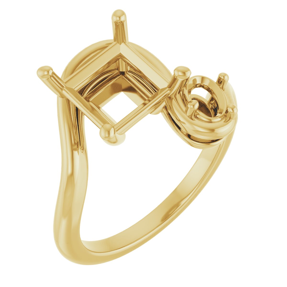 Two-Stone Bypass Engagement Ring
