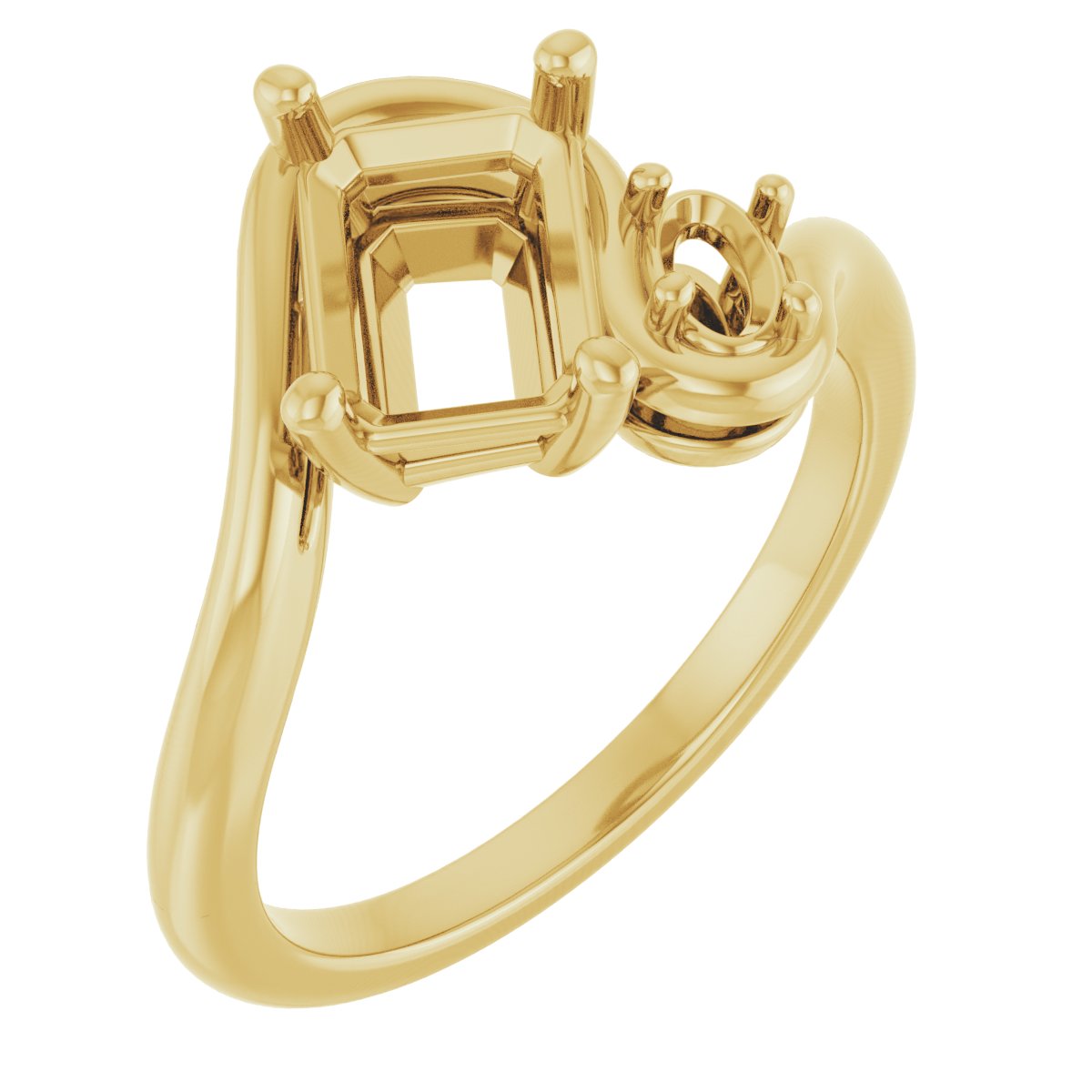Two-Stone Bypass Engagement Ring