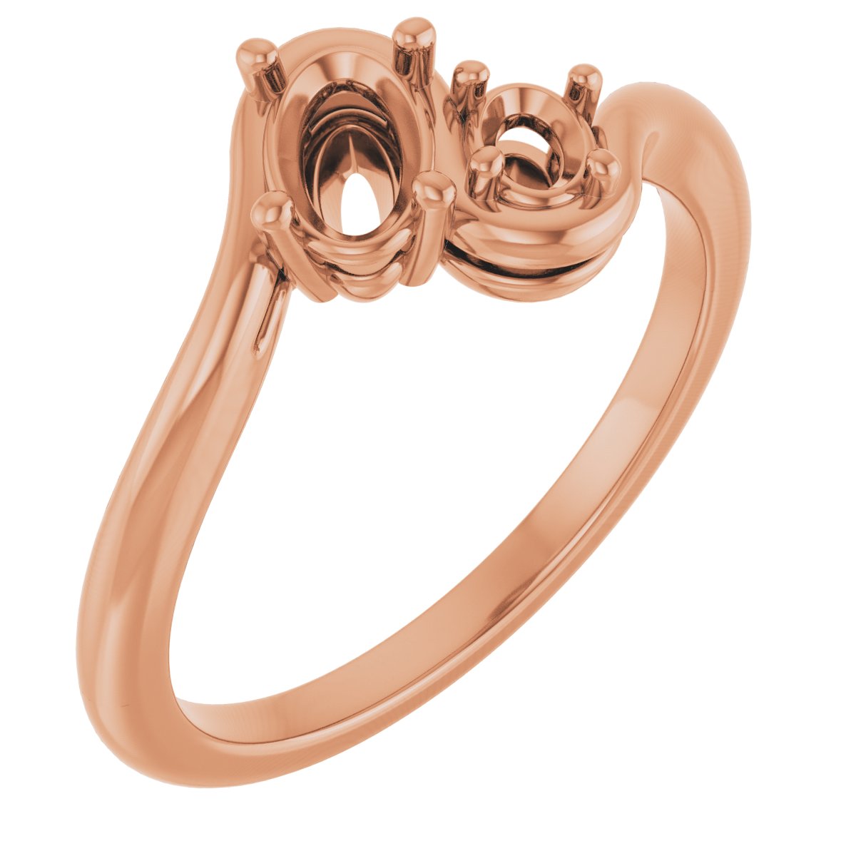 Two-Stone Bypass Engagement Ring