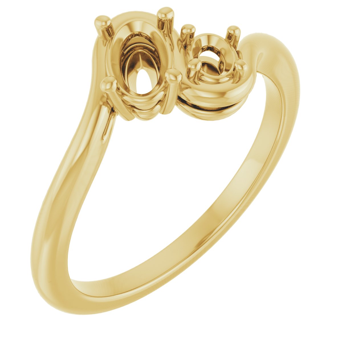 Two-Stone Bypass Engagement Ring