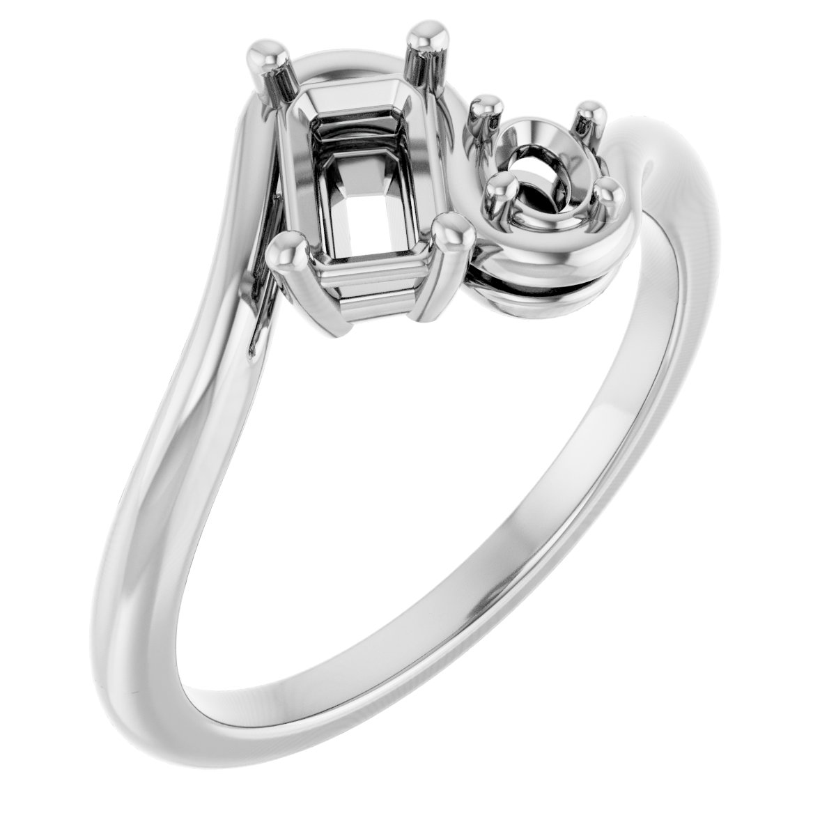 Two-Stone Bypass Engagement Ring