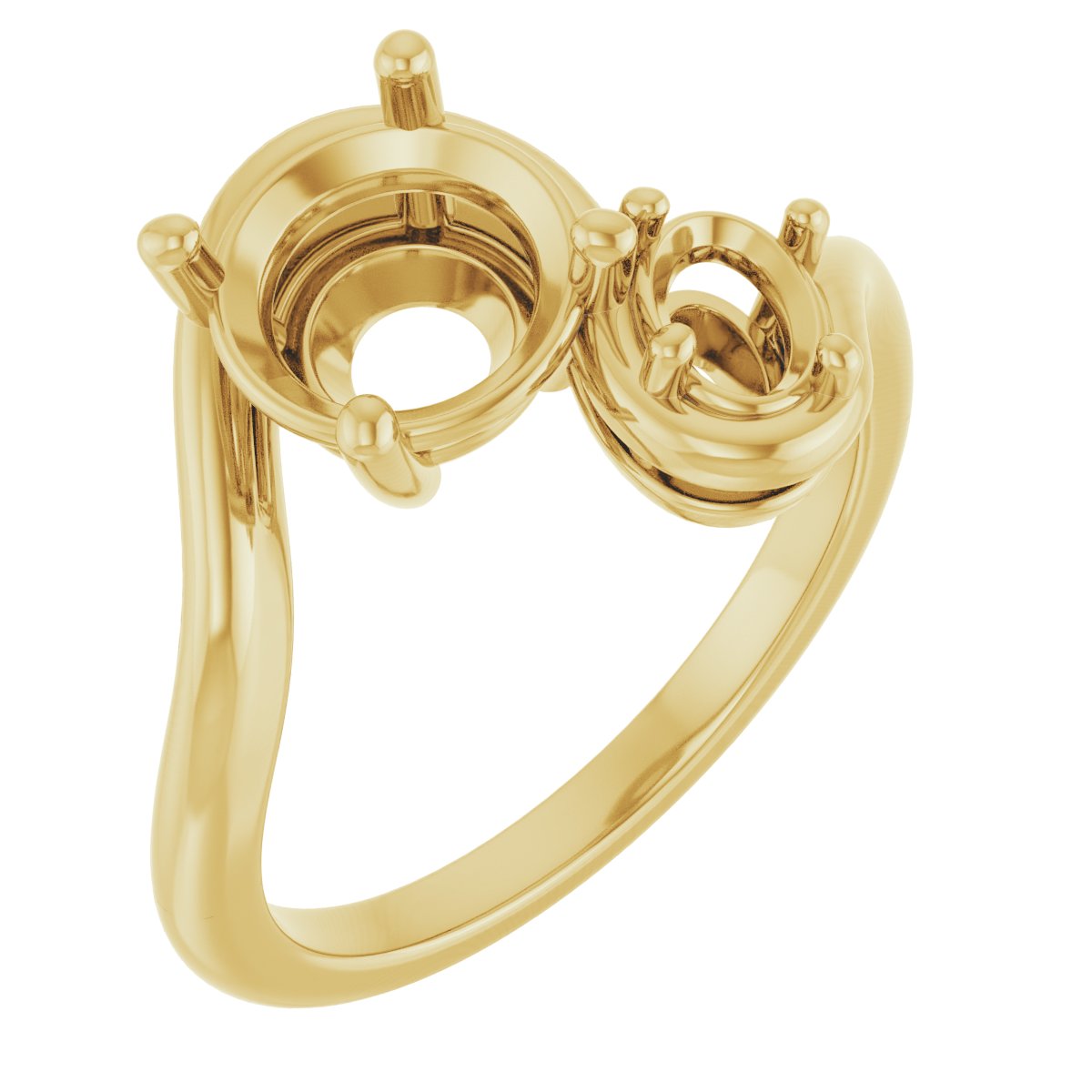 Two-Stone Bypass Engagement Ring