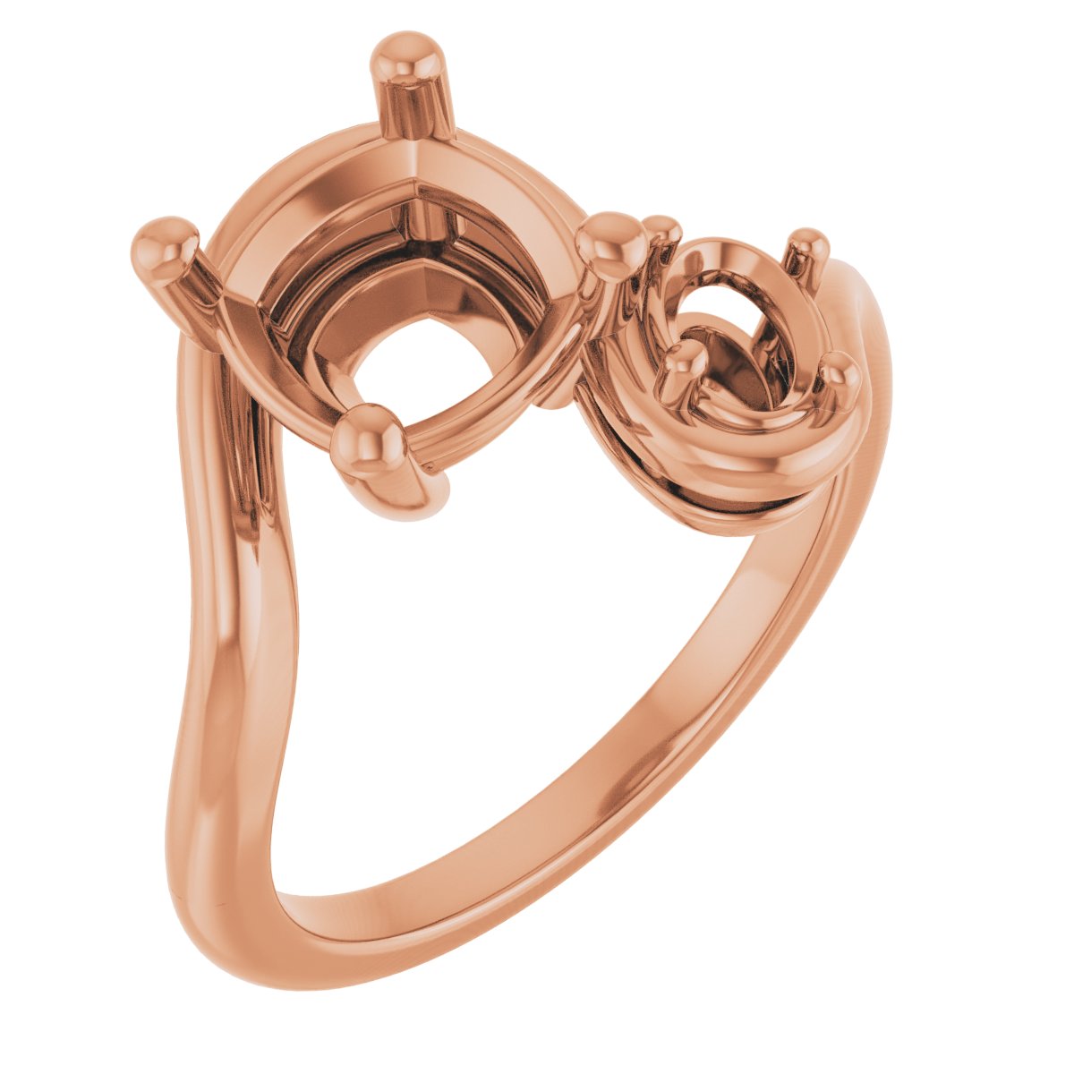 Two-Stone Bypass Engagement Ring