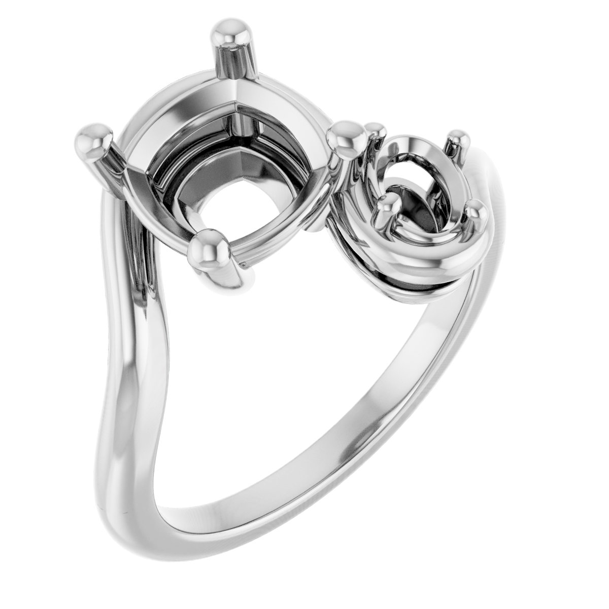 Two-Stone Bypass Engagement Ring