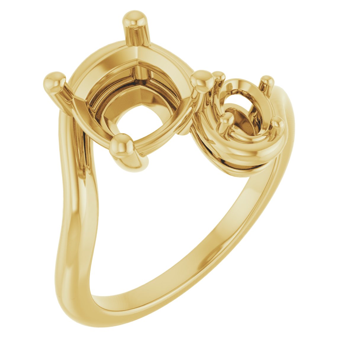 Two-Stone Bypass Engagement Ring