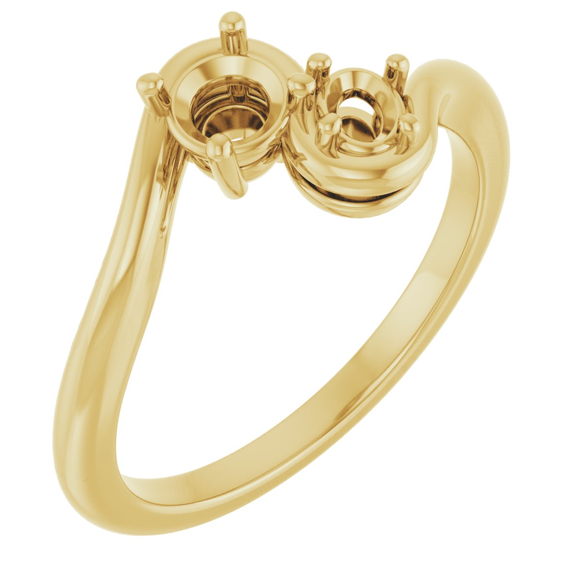 Two-Stone Bypass Engagement Ring