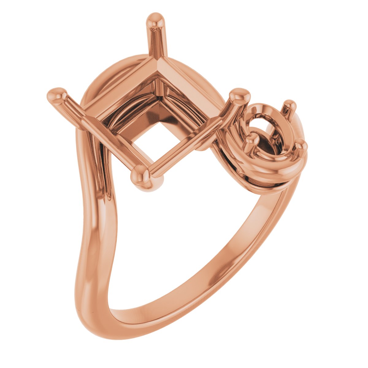 Two-Stone Bypass Engagement Ring