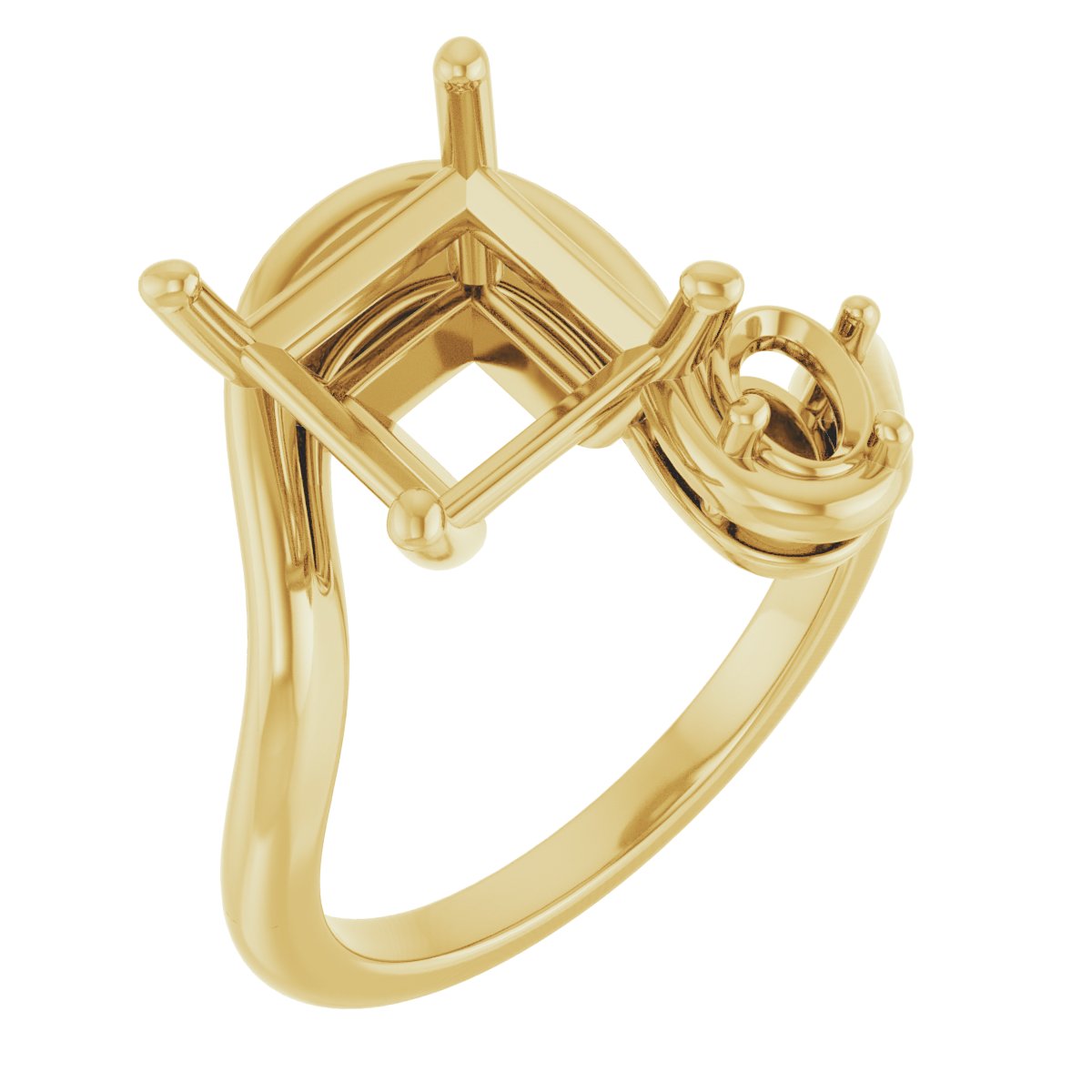 Two-Stone Bypass Engagement Ring