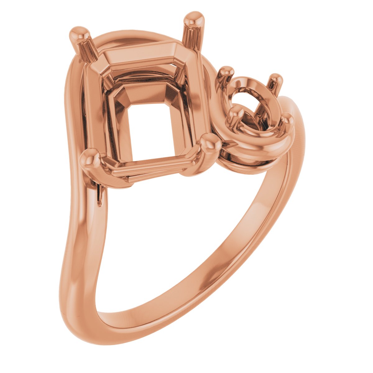Two-Stone Bypass Engagement Ring