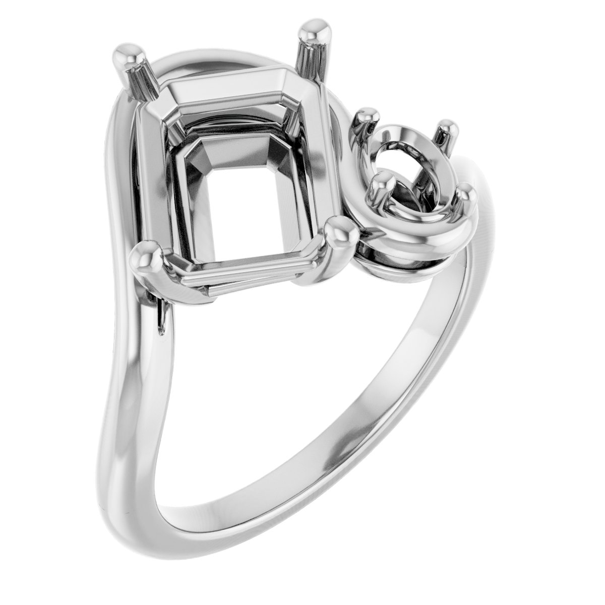 Two-Stone Bypass Engagement Ring
