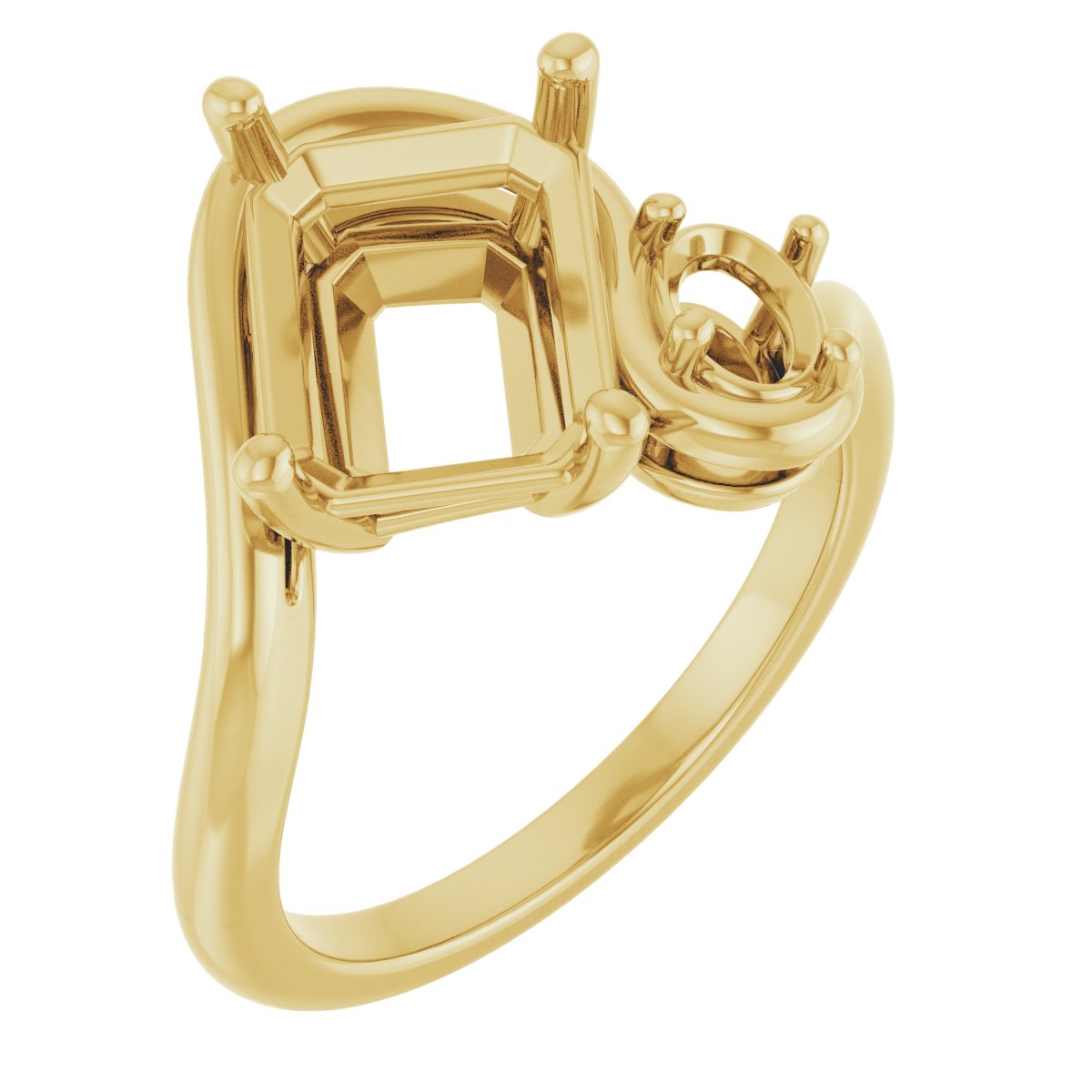 Two-Stone Bypass Engagement Ring