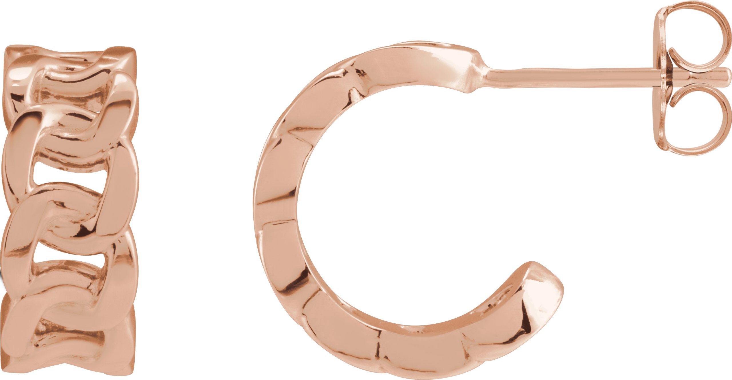 Chain Link Hoop Earrings