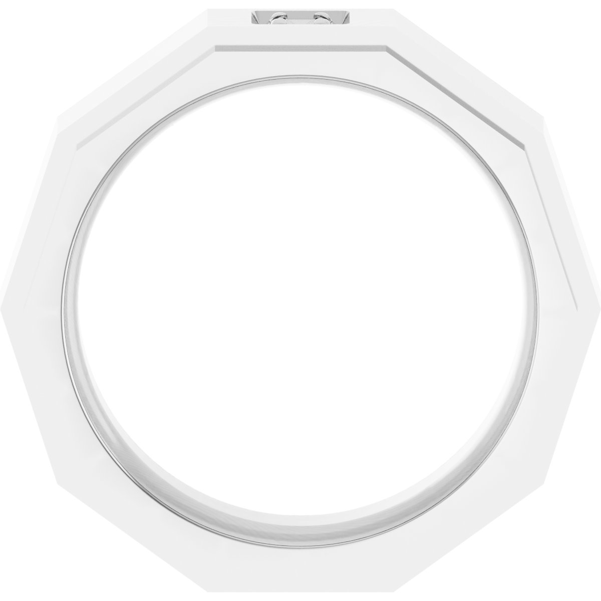 2.5x2.5 mm Square Mens Band Mounting view 2