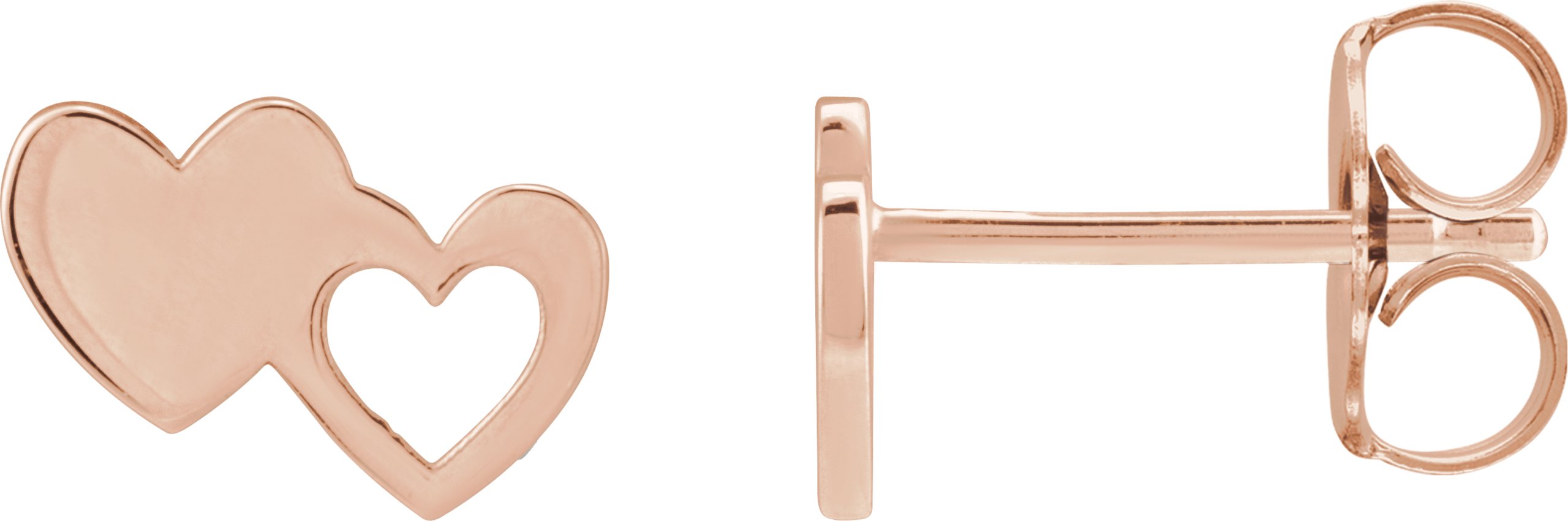 Double Heart Stud Earring