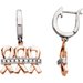 14K Rose & White 25.5x15.75 mm .09 CTW Diamond Dangle Earrings