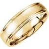 14K Yellow 6 mm Grooved Band with Foil Finish Size 10.5 Ref 5332913