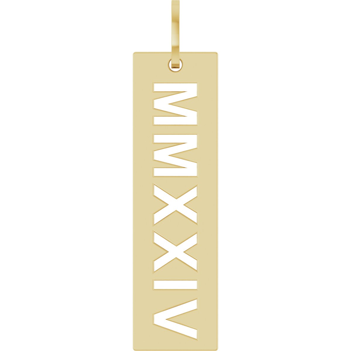 14K Yellow 2024 Year Roman Numeral Pendant