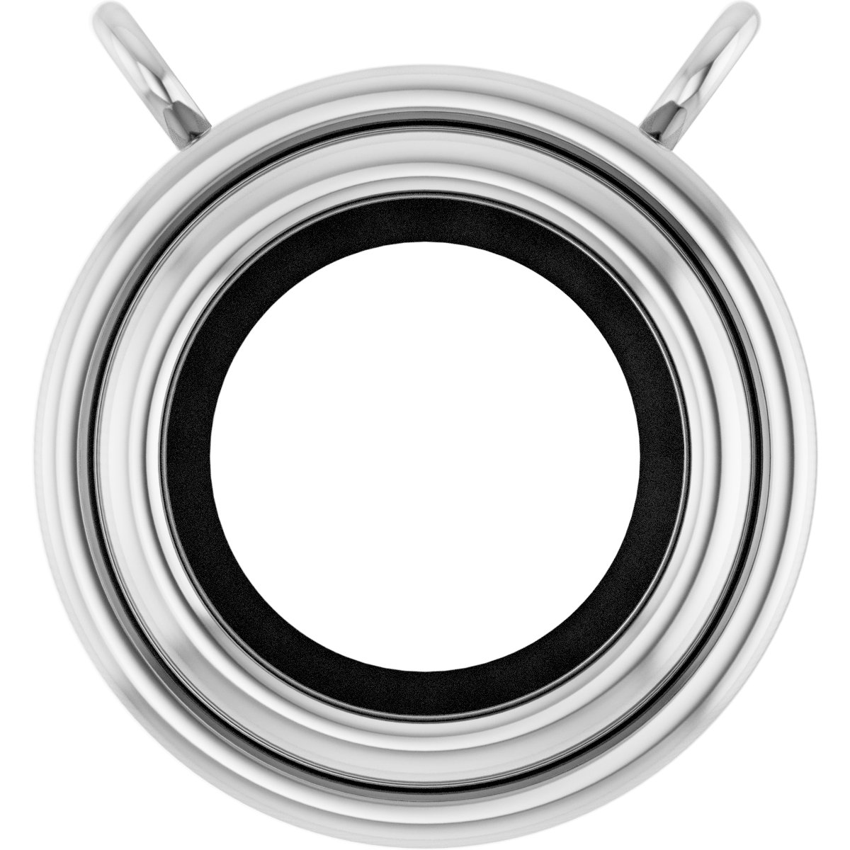 Round Bezel-Set Necklace or Center