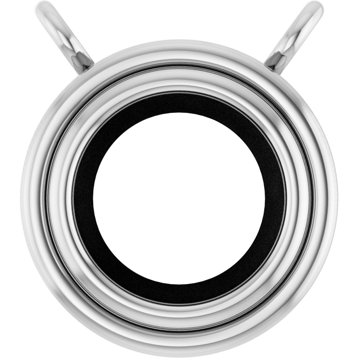 Round Bezel-Set Necklace or Center