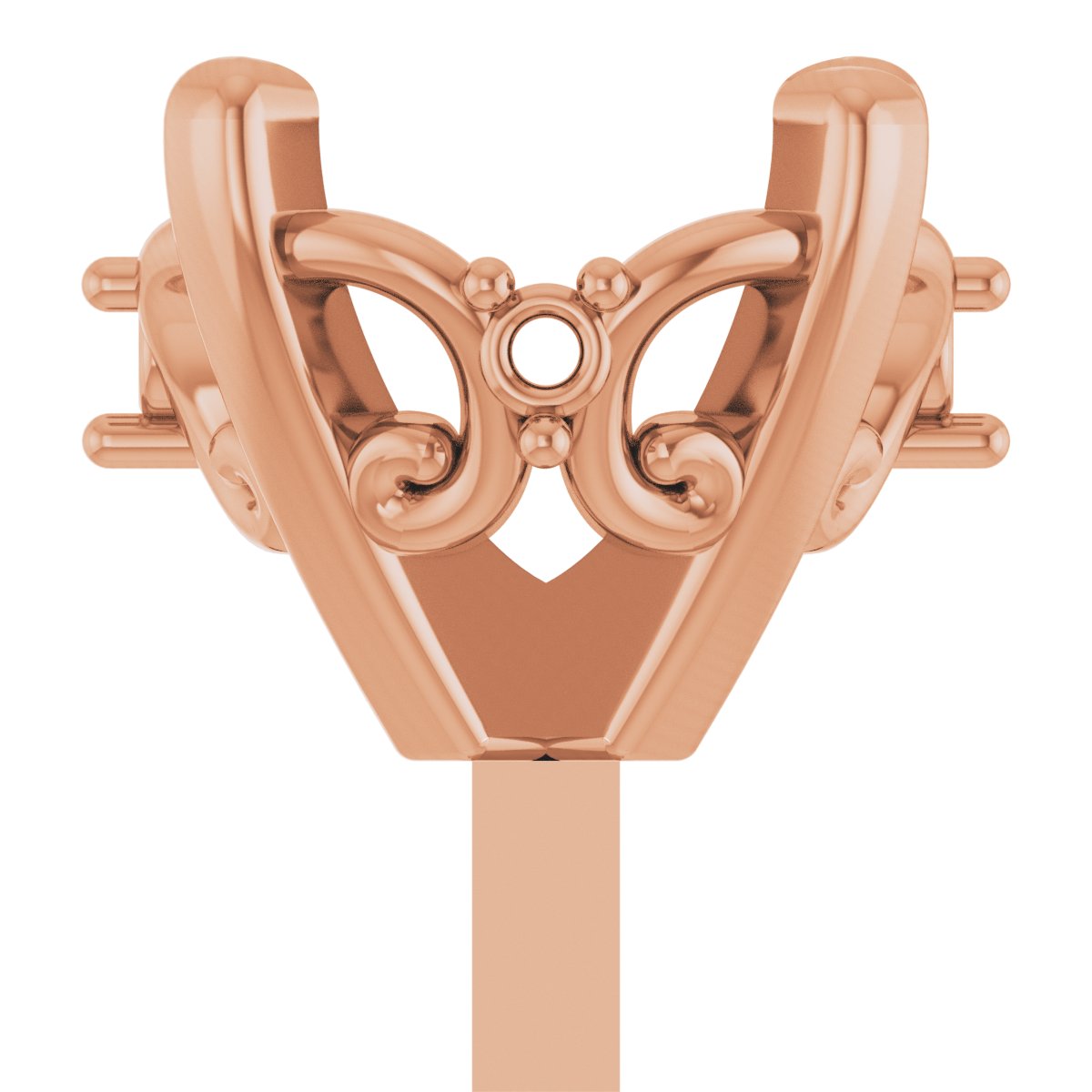 Round 4-Prong Accented Peg Setting