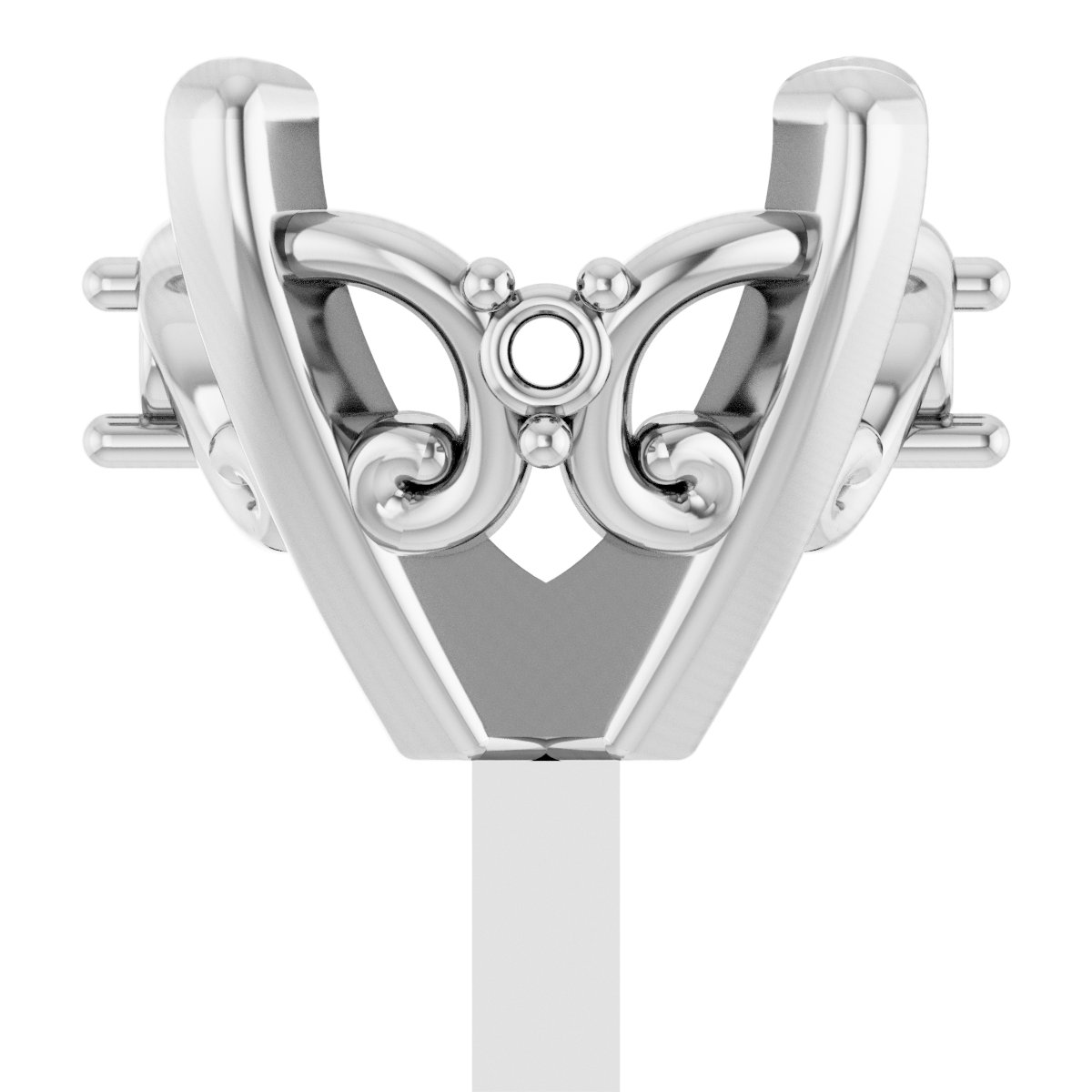 Round 4-Prong Accented Peg Setting