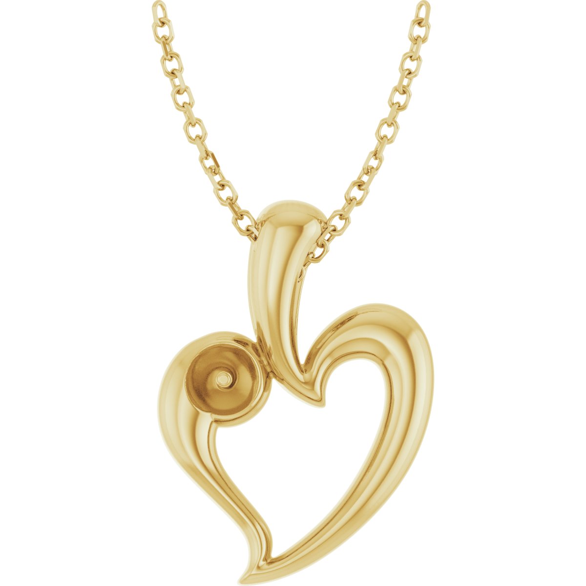 Pearl Heart Necklace or Pendant