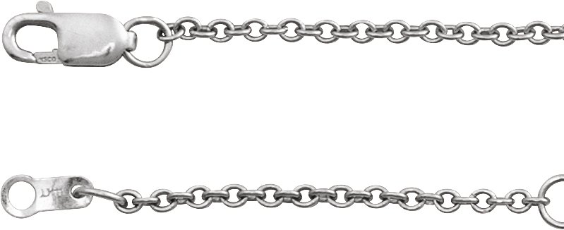 Sterling Silver 1.5 mm Adjustable Cable 16-18 Chain