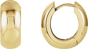 14K Yellow Hinged 16.75 mm Hoop Earring