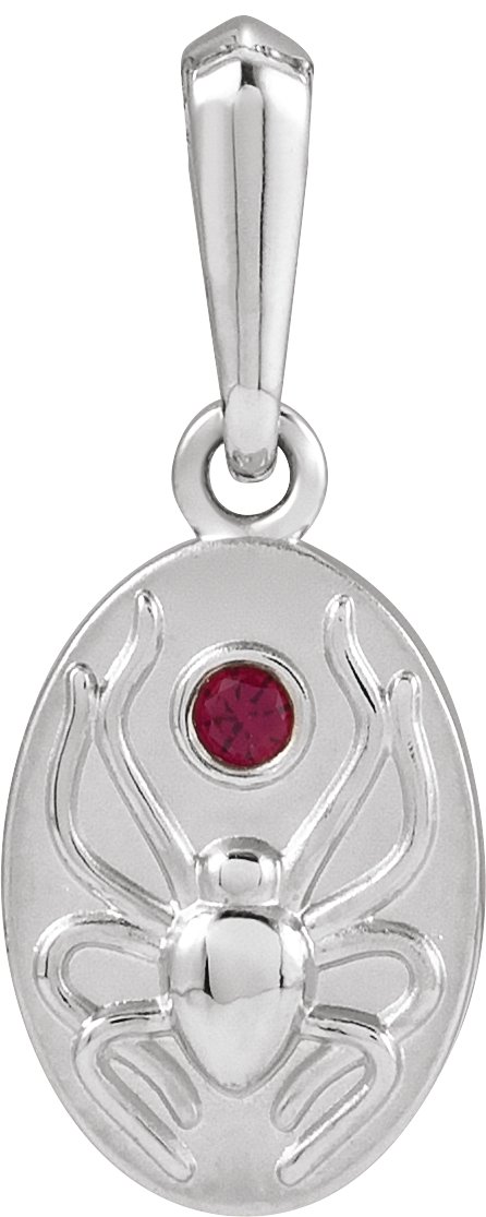 Natural Ruby Spider 18" Necklce