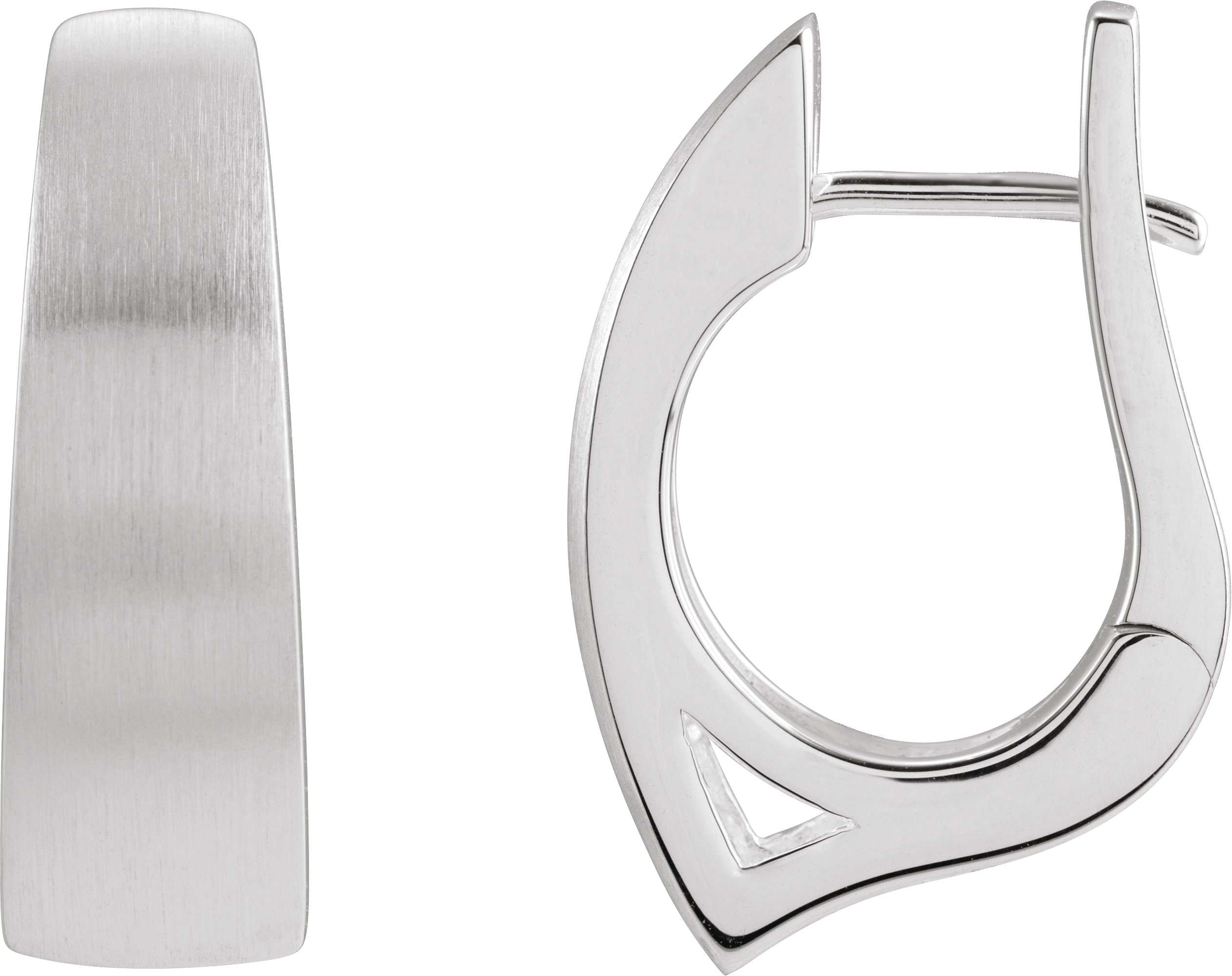 Sterling Silver 24.2 mm Hinged Hoop Earrings