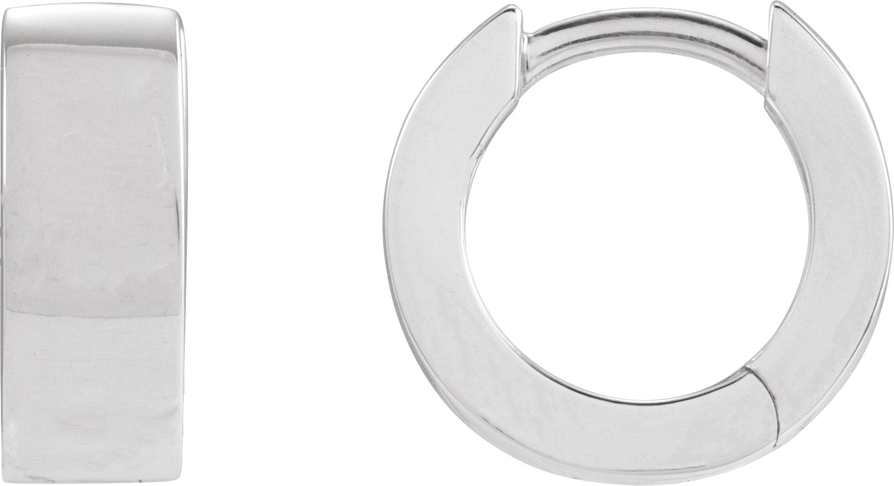 Sterling Silver Hinged 11.5 mm Hoop Earrings