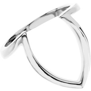 14K White Freeform Ring