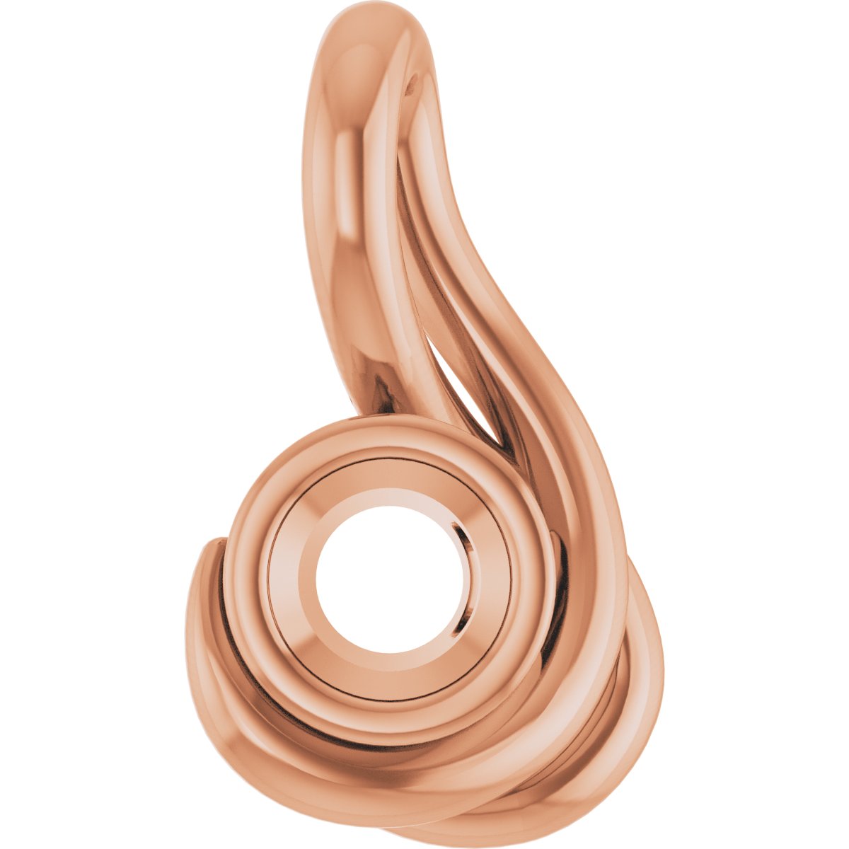 Bezel-Set Solitaire Freeform Pendant
