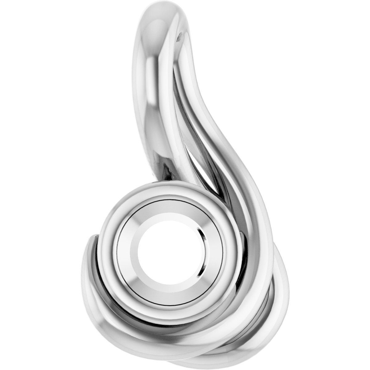 Bezel-Set Solitaire Freeform Pendant
