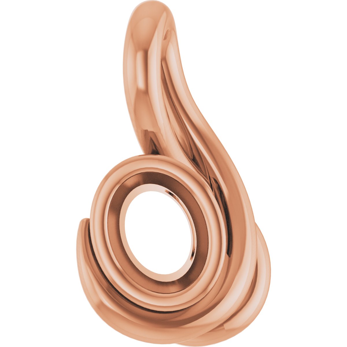 Bezel-Set Solitaire Freeform Pendant