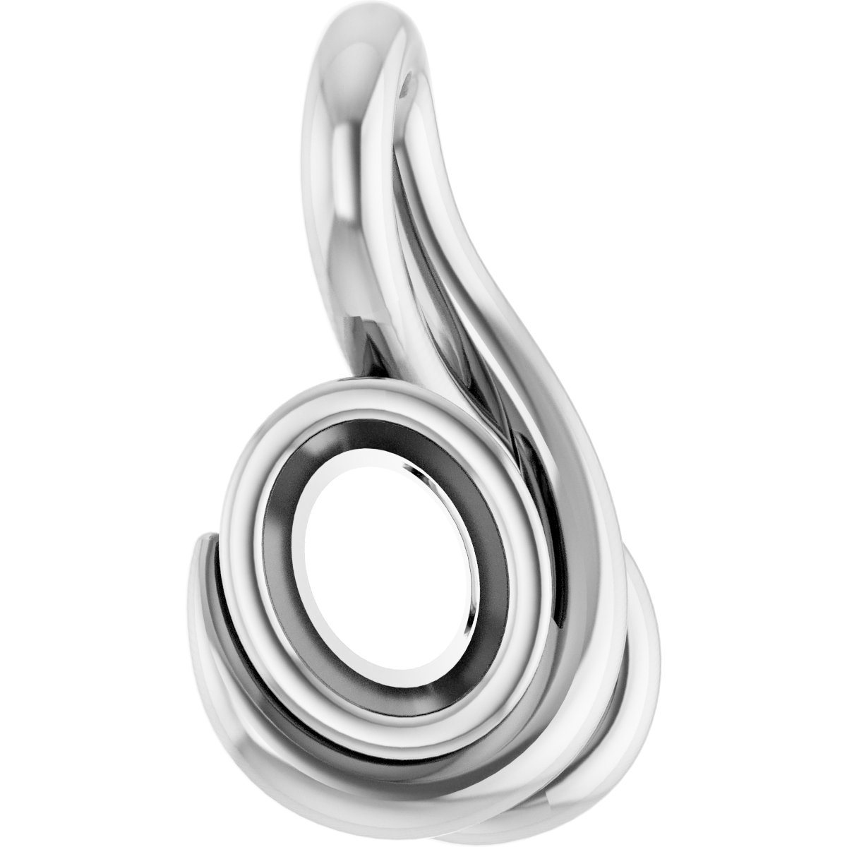 Bezel-Set Solitaire Freeform Pendant