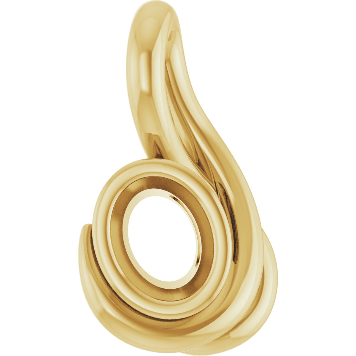Bezel-Set Solitaire Freeform Pendant