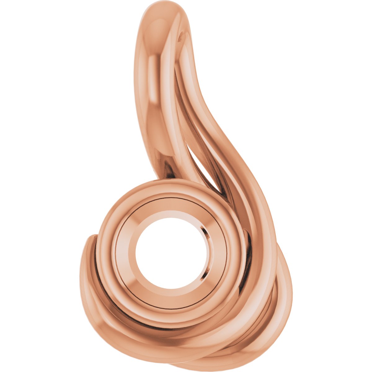 Bezel-Set Solitaire Freeform Pendant