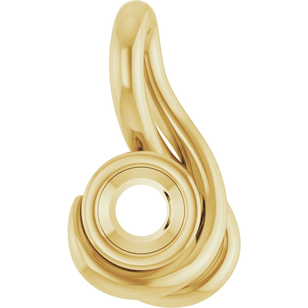 Bezel-Set Solitaire Freeform Pendant